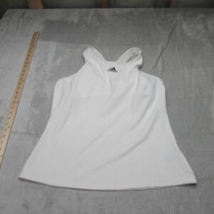 Adidas Shirt Women XL White Y-Tank Top HEAT RDY Sleeveless Tennis Active $50 NEW